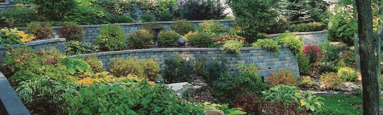 Rows of retaining walls